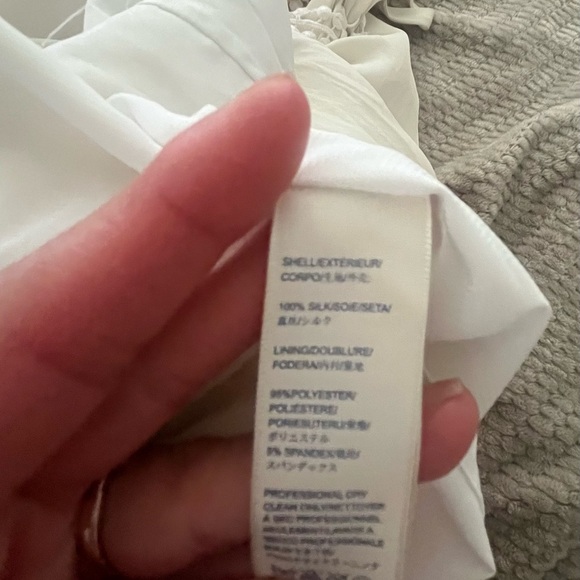 Rebecca Minkoff Chic White Lace Blouse Off the Shoulder SILK - Picture 7 of 7